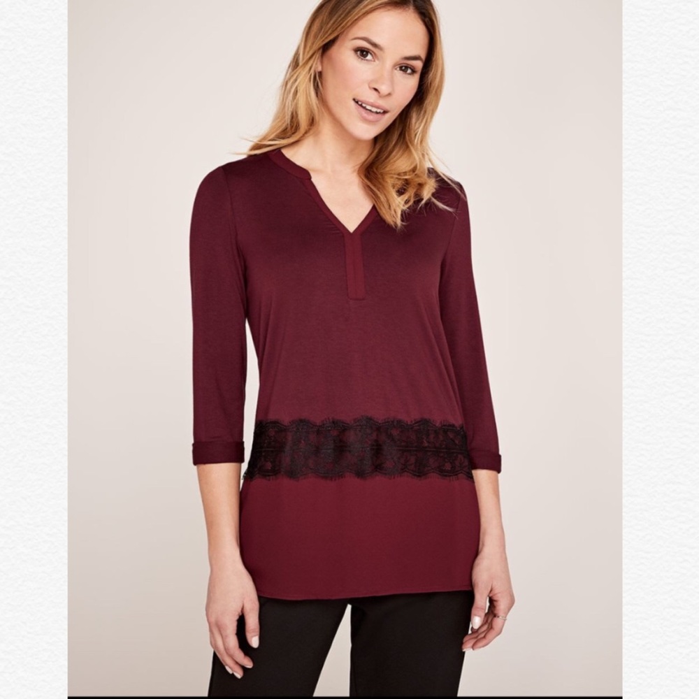 Brand new lace decor top - Size S